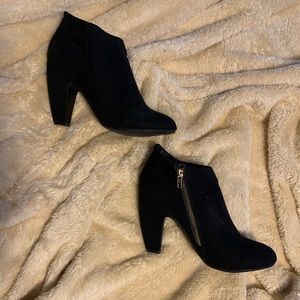 Super Cute Faux Suede Heeled Booties